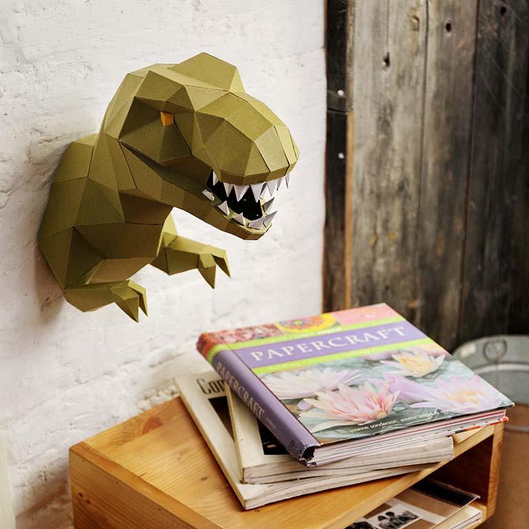 TRETGR T-Rex 3D Papercraft Wall Art, Papercraft Origami Model