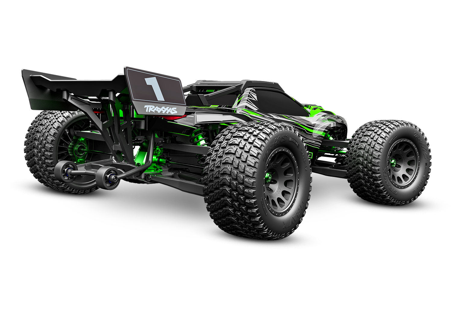 Green XRT® Ultimate: Brushless Electric Race Truck with TQi™ Traxxas Link™ Enabled 2.4GHz Radio System and Traxxas Stability Management (TSM)®