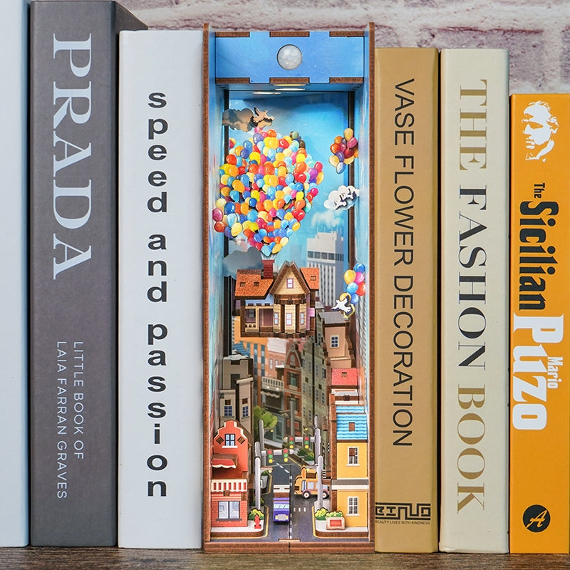 DIY Miniature House Book Nook Kit: Travel with the Wind