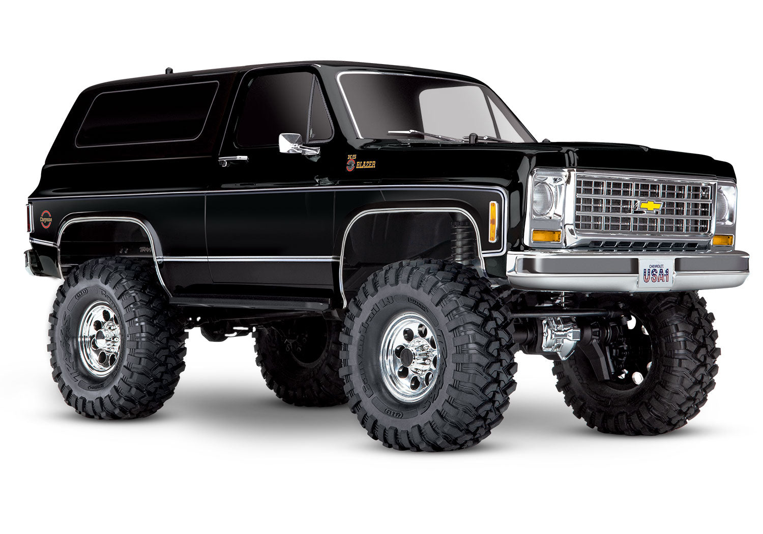 BLACK TRX-4® Scale and Trail® Crawler with 1979 Chevrolet® Blazer Body: 4WD Electric Truck with TQi™ Traxxas Link™ Enabled 2.4GHz Radio System