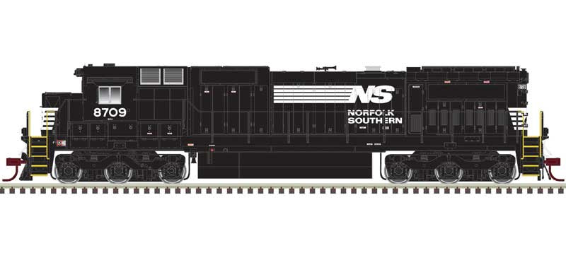 10004213  GE DASH 8-40C w/Front & Rear Ditch Lights - ESU LokSound & DCC - Master(R) Gol -- Norfolk Southern #8709 (black, white)