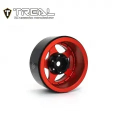 X003KV5UCP Treal 1.9 Wheels (4pcs) Beadlock Crawler Wheels for 1:10 Scale RC Truck-Type E color: Black-Red