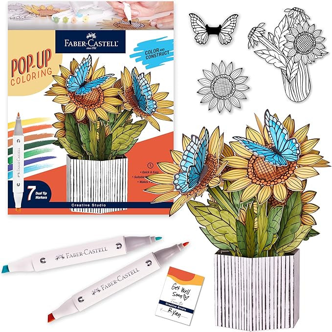 Pop Up Coloring Bouquet: Sunflowers