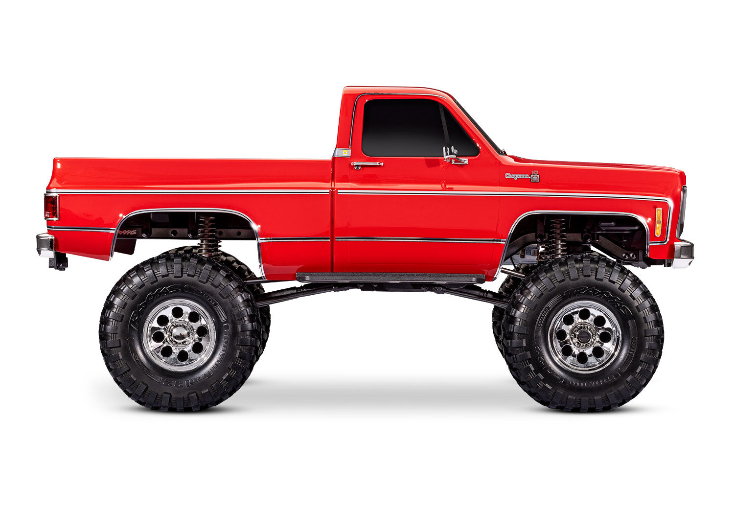 92056-4 RED TRX-4® High Trail Edition™ with 1979 Chevrolet® K10 Truck Body: 4WD Electric Truck with TQi™