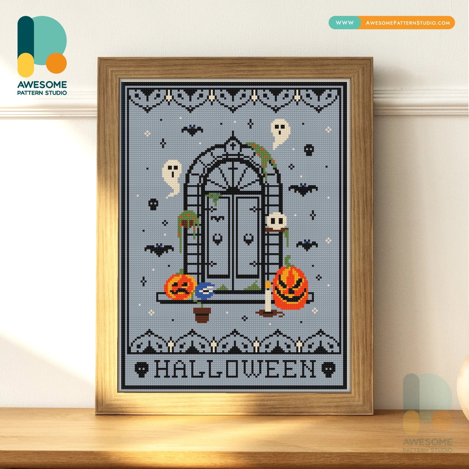 DS2379-120x162 Halloween Door, Diamond Painting Kit