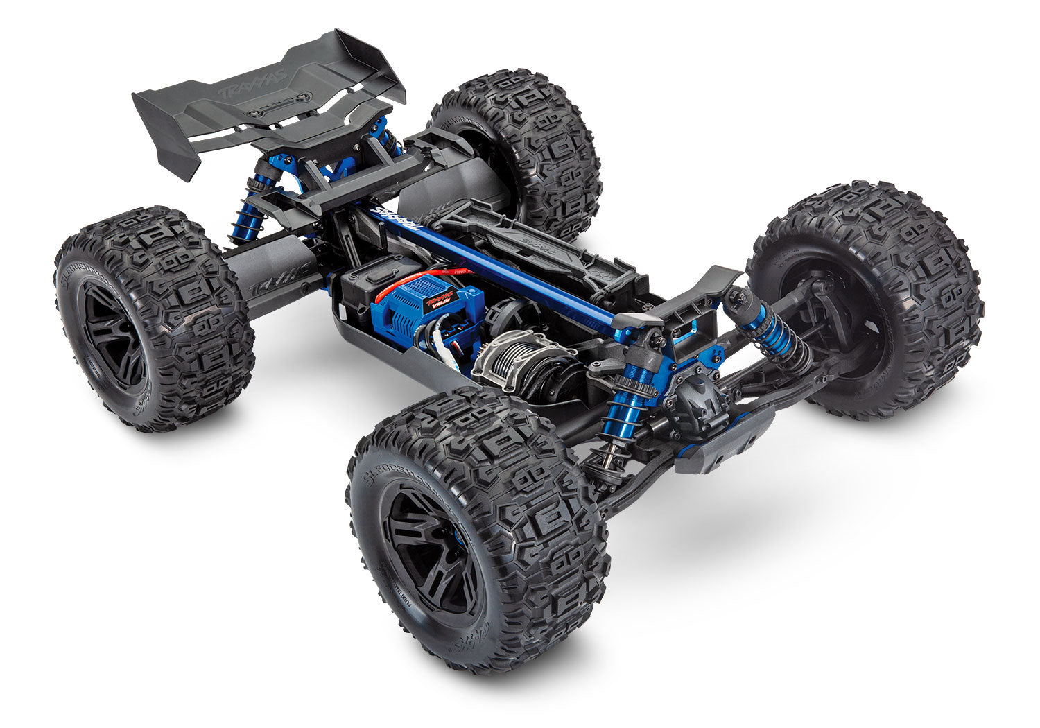 Blue Sledge®: 1/8 Scale 4WD Brushless Electric Monster Truck with TQi 2.4GHz Traxxas Link™ Enabled Radio System and Traxxas Stability Management (TSM)®