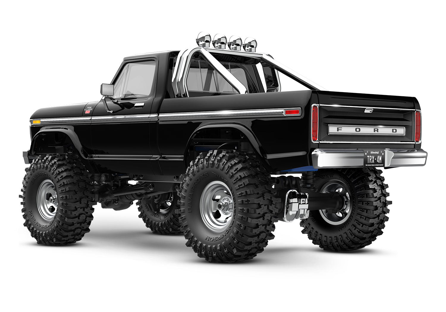Black TRX-4M™ Scale and Trail® Crawler with 1979 Ford® F-150® Truck Body: 1/18-Scale 4WD Electric Truck with TQ 2.4GHz Radio System