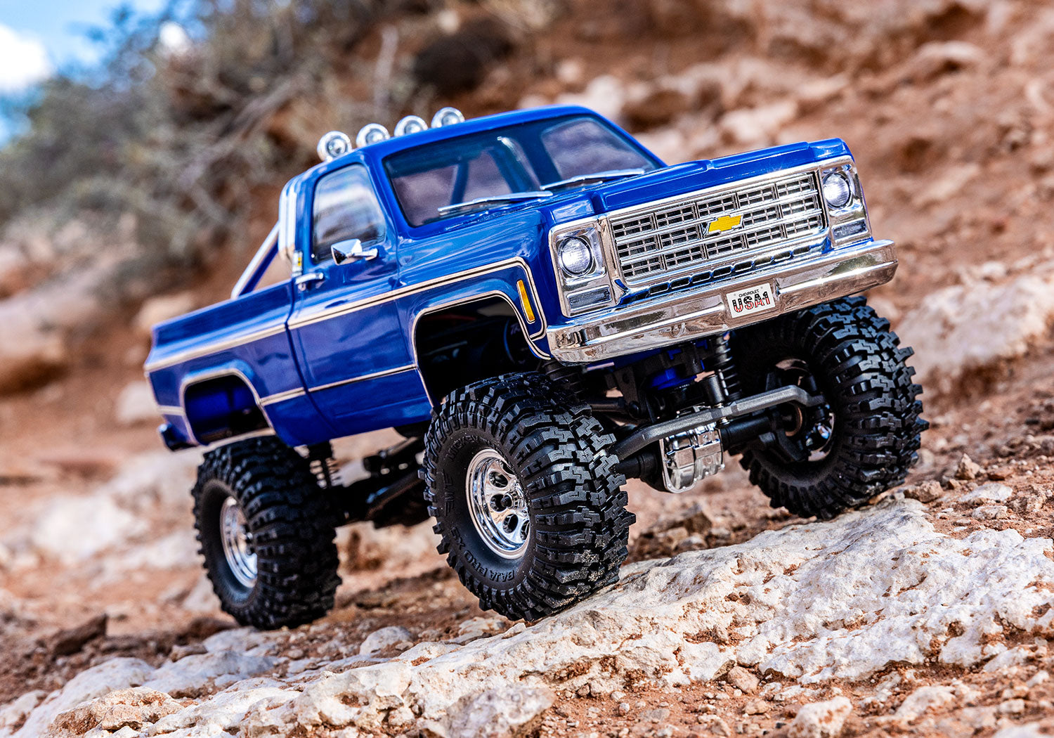 97064-1-BLUE TRX-4M Chevrolet K10 High Trail Edition BLUE