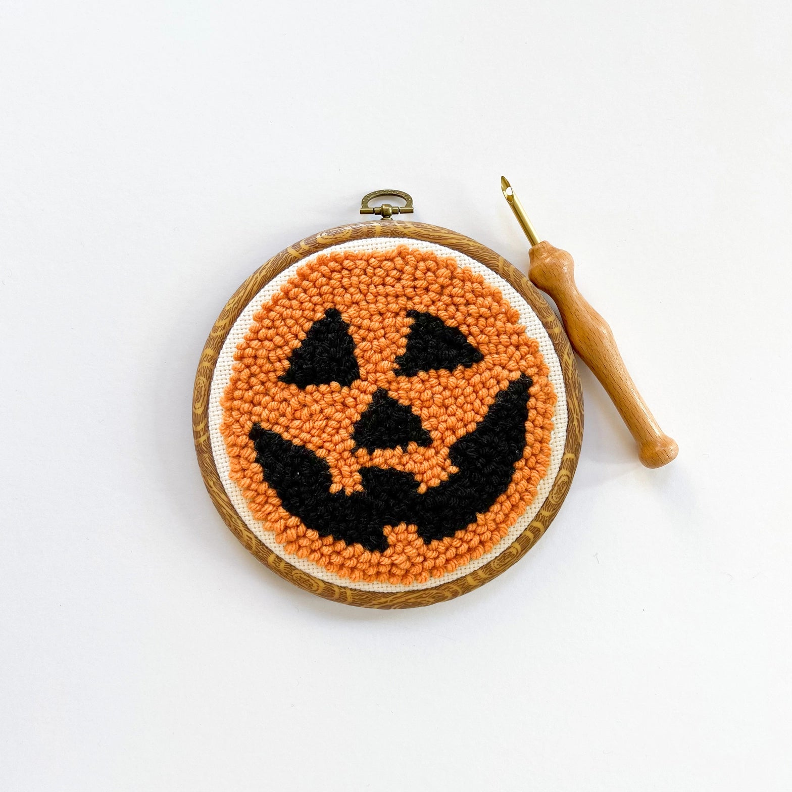 Jack-o-Lantern Punch Needle Kit