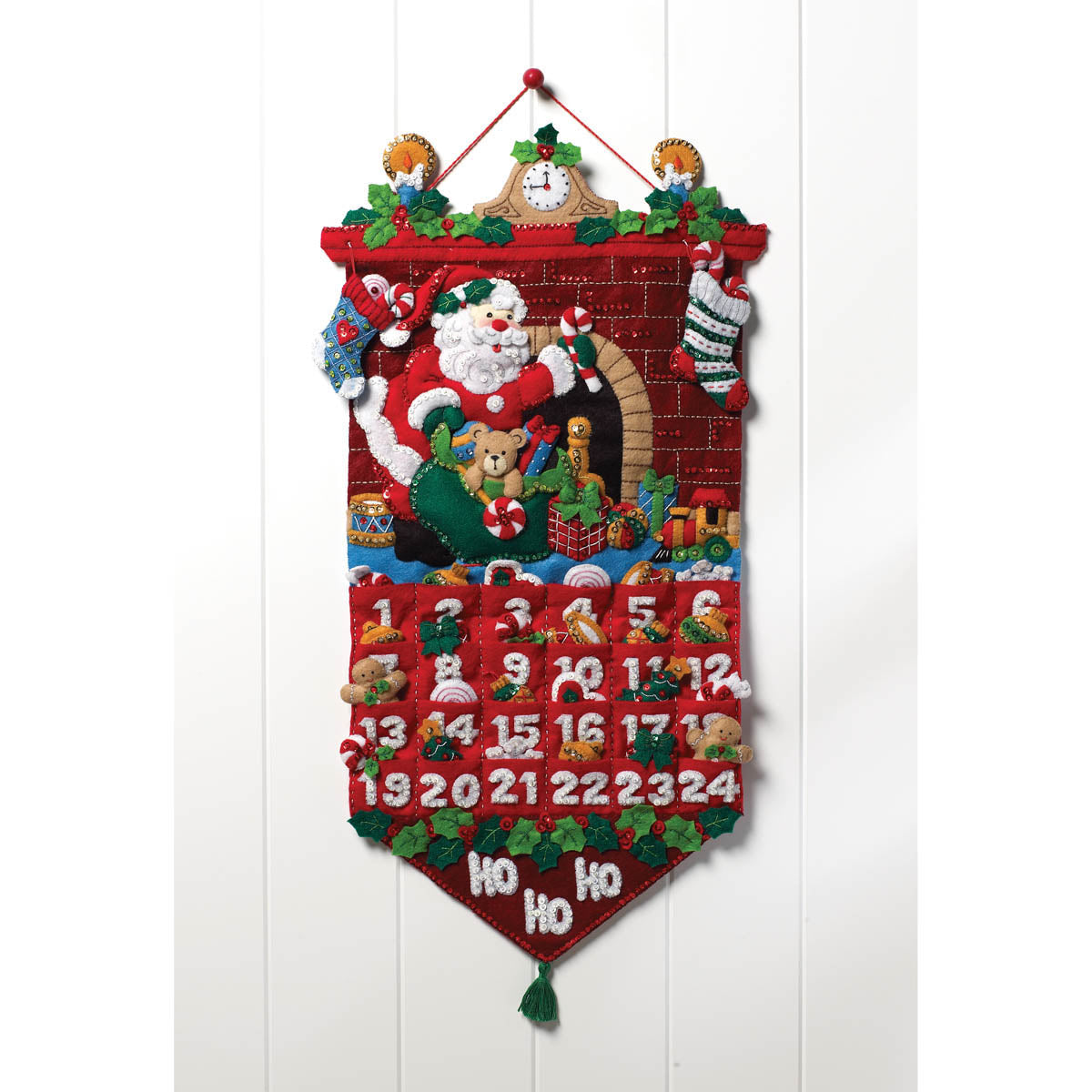 Bucilla Must Be Santa Felt Advent Calendar