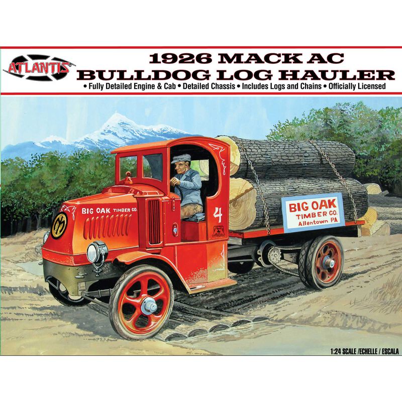 AANM2401  1/24 1926 Mack Bulldog Log Hauler Plastic Model Kit