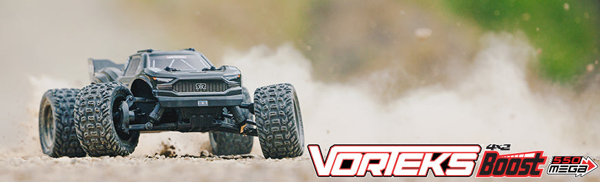 ARA4105V4T2	VORTEKS BOOST 4X2 550 Mega 1/10 2WD ST Gunmetal