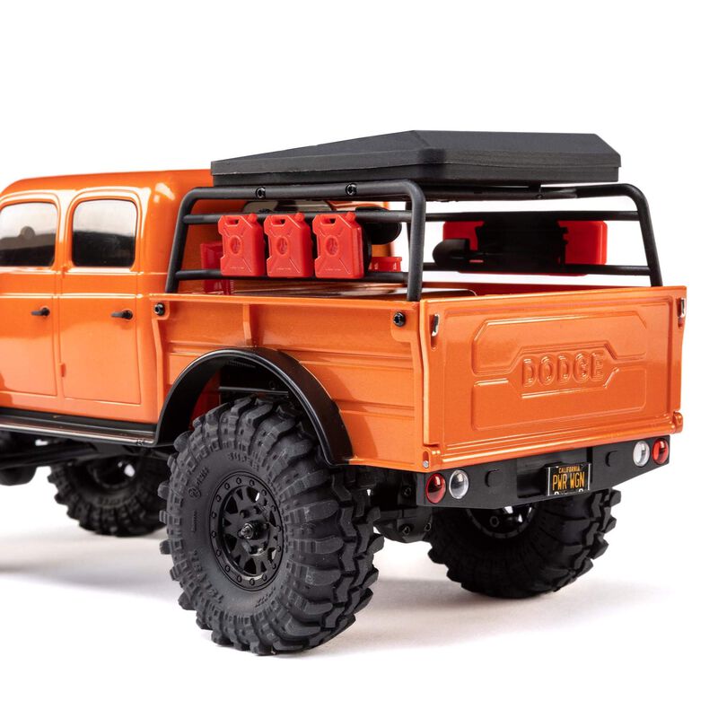 AXI00007T1 SCX24 40's 4 Door Dodge Power Wagon, Orange: 1/24 4WD-RTR Rock Crawler Brushed RTR