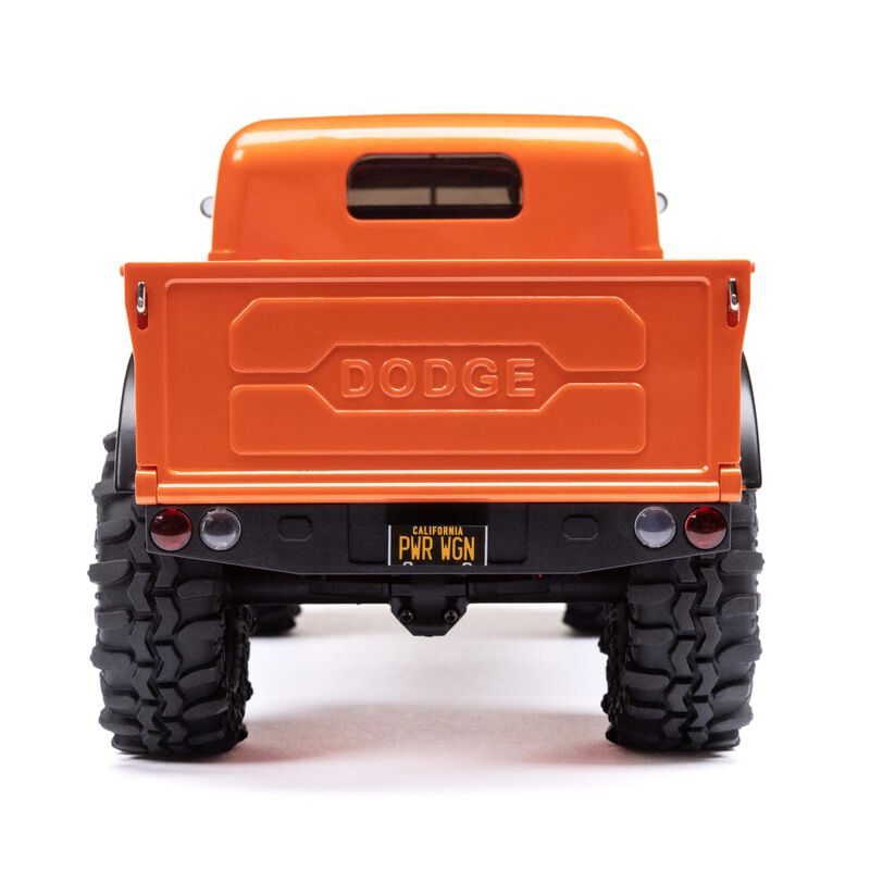 AXI00007T1 SCX24 40's 4 Door Dodge Power Wagon, Orange: 1/24 4WD-RTR Rock Crawler Brushed RTR