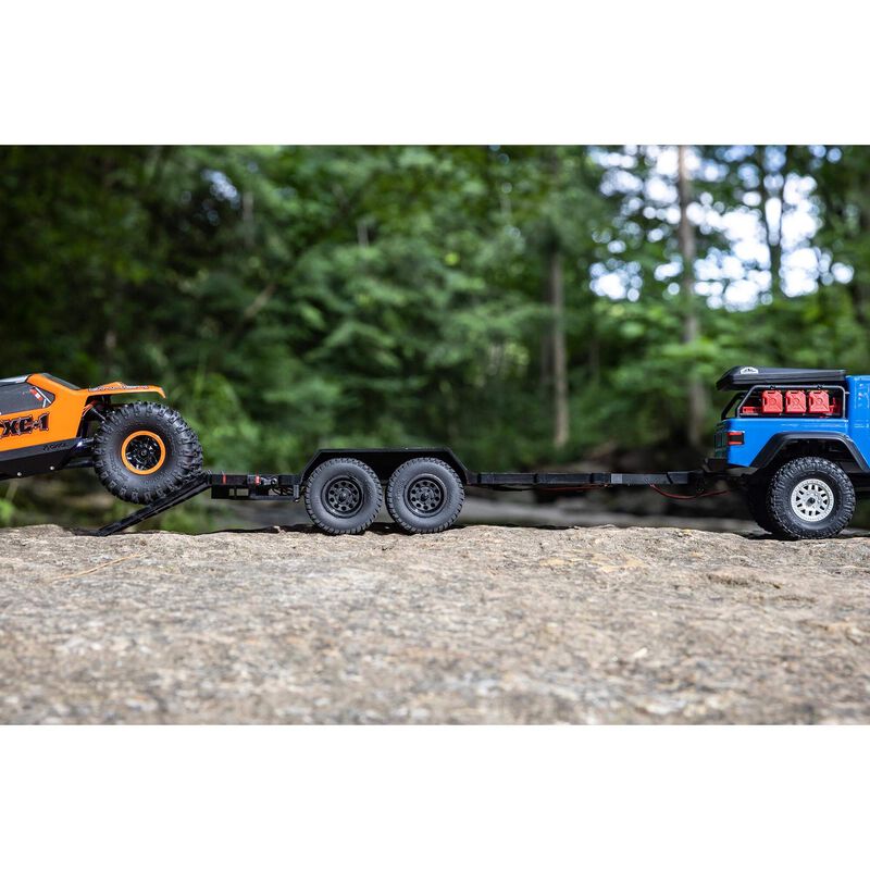 AXI00009	 SCX24 Flat Bed Vehicle Trailer with LED Taillights:1/24th