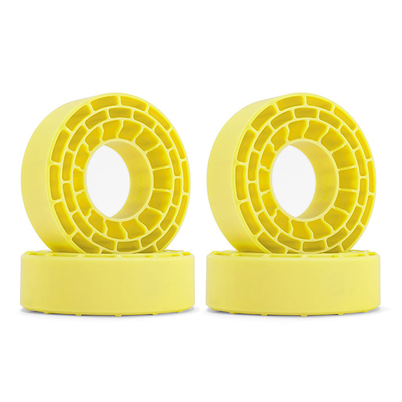 INJORA 4pcs Silicone Rubber Inserts For 62-64mm*24mm 1.0" Tires - Yellow-Super Soft
