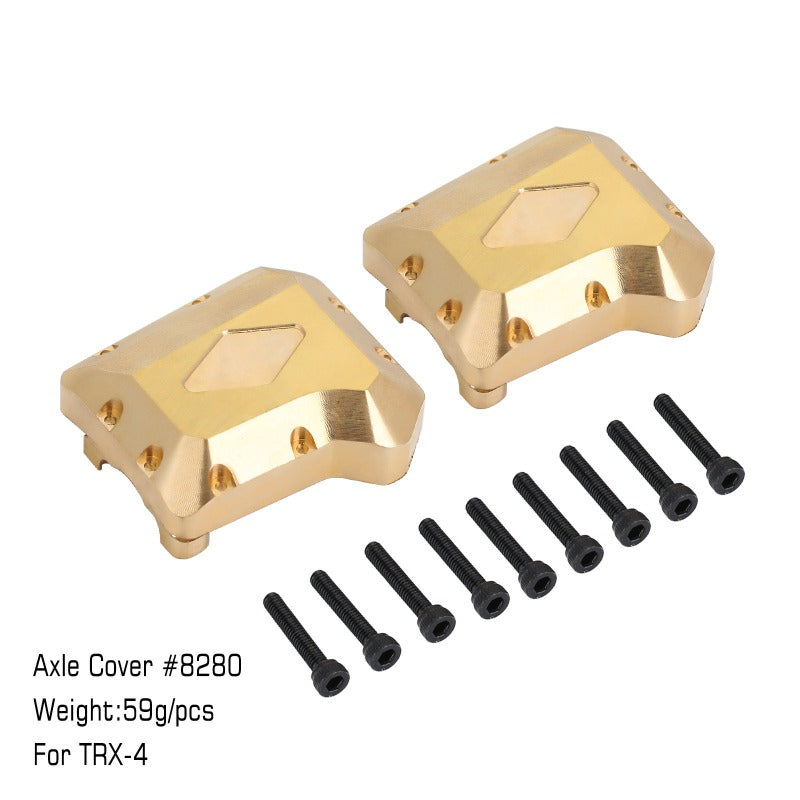 TRX4-8280GD-2 INJORA 2PCS Brass Front Rear Differential Axle Cover #8280 For TRX-4