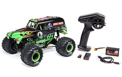 LOS01026T1	 1/18 Mini LMT 4WD Grave Digger Monster Truck Brushed RTR