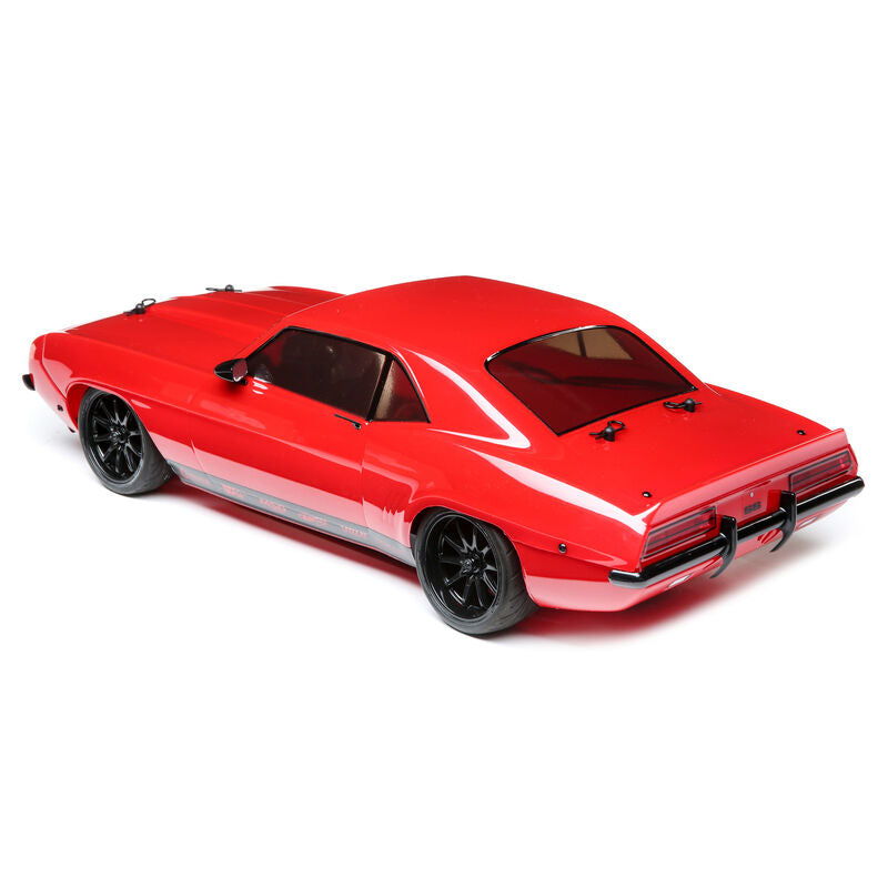 LOSI 1/10 1969 Chevy Camaro V100 AWD Brushed RTR (Red) - LOS03033T1