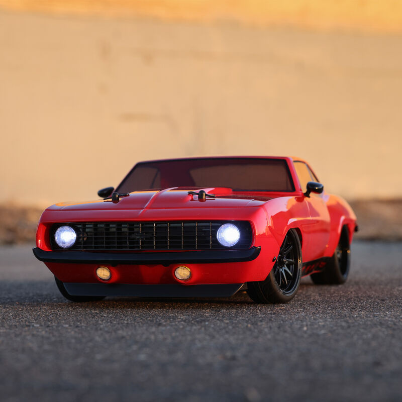 LOSI 1/10 1969 Chevy Camaro V100 AWD Brushed RTR (Red) - LOS03033T1