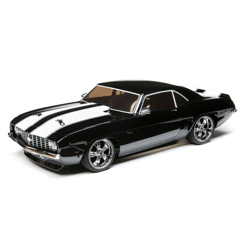 LOSI 1/10 1969 Chevy Camaro V100 AWD Brushed RTR (Black) - LOS03033T2