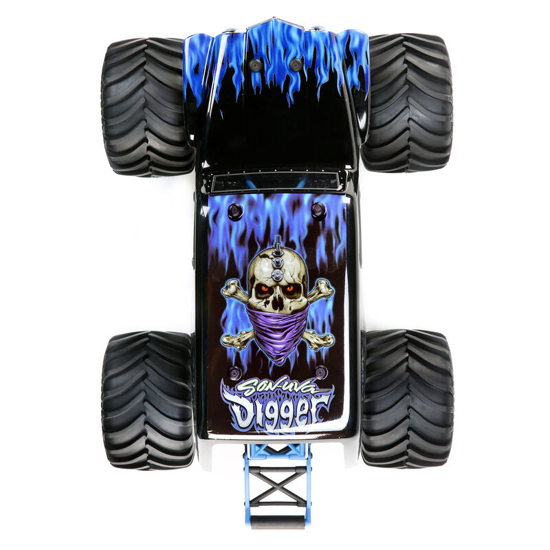 LOSI LMT 4WD Solid Axle Monster Truck RTR, Son-uva Digger (Blue) - LOS04021T2