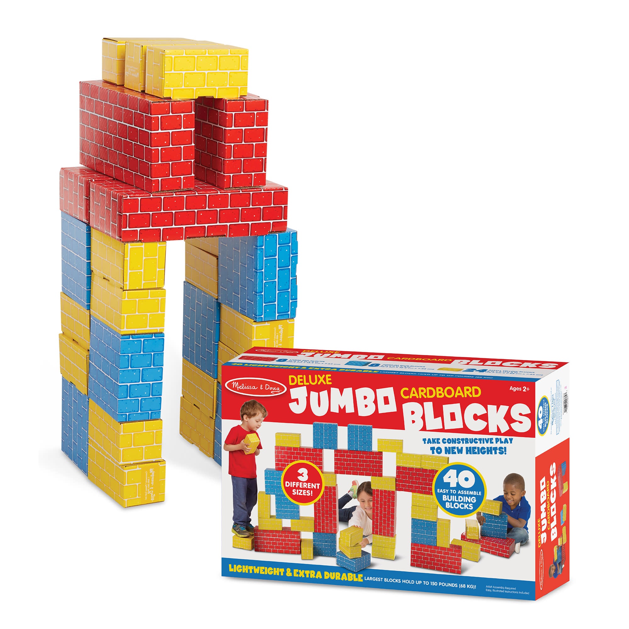 Melissa & Doug Deluxe Jumbo Cardboard Blocks (40 pc) - 2784