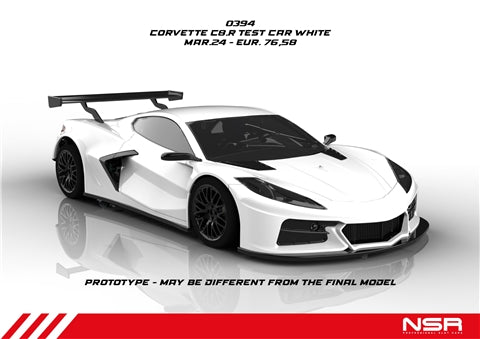 NSR0394AW Corvette C8.R Test Car White