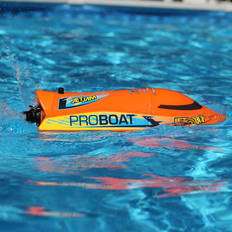 Pro Boat Jet Jam V2 12" Self-Righting Pool Racer Brushed RTR (Orange) - PRB08031V2T1