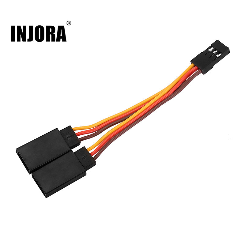 Tool-wire09 INJORA 9cm 1 To 2 JR Plug Y Wire Cable Lights Servos Connector For Mini RC