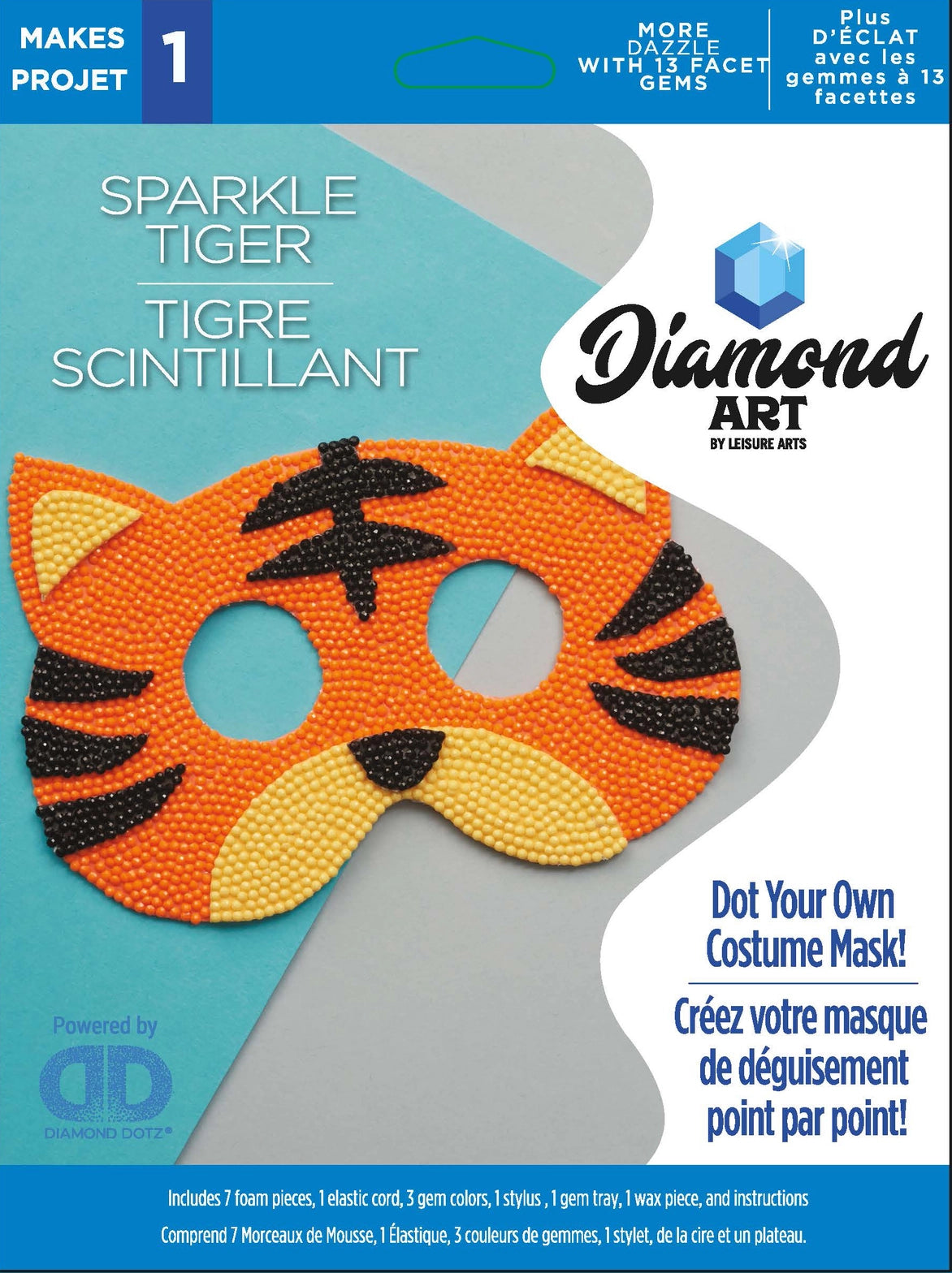 DA56707 Diamond Arts-Sparkle Mask -Tiger