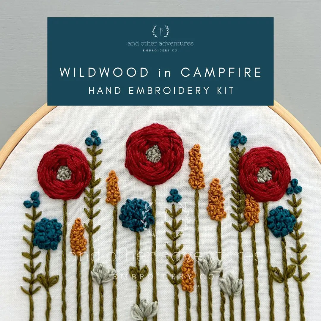 Hand Embroidery Kit - Wildwood in Campfire