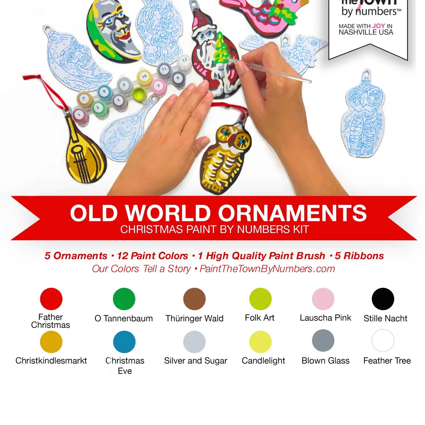 Old World Christmas Ornaments Paint by Number Kit