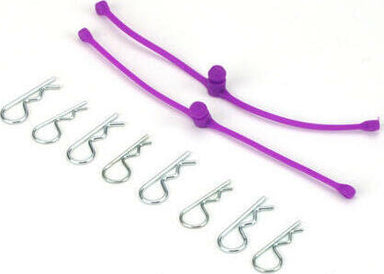 DuBro Body Klip Retainers with Body Clips (Purple)