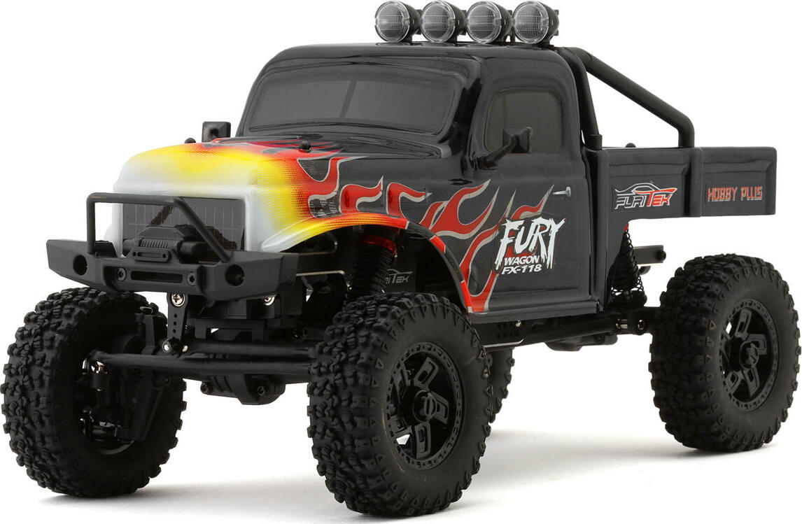 Furitek FX118 Fury Wagon 1/18 RTR Brushless Rock Crawler (Black/Flames)