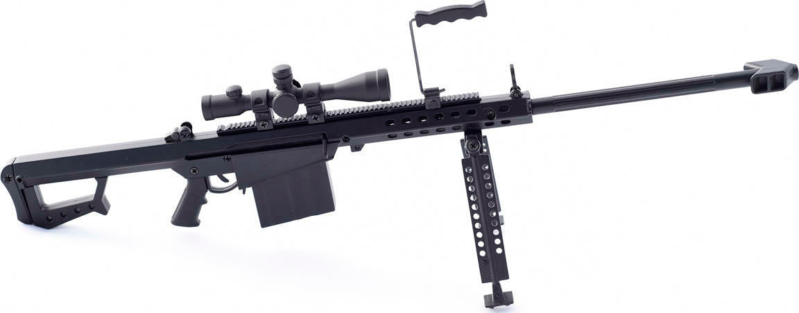 GoatGuns Miniature 1/4 Scale Die-Cast Barrett 82A1 .50 CAL Model Kit (Black)