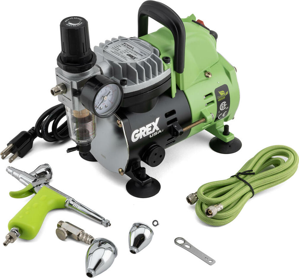 Grex Airbrush Combo Kit with Tritium Gravity Feed Airbrush