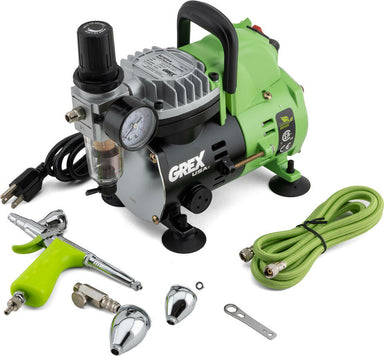 Grex Airbrush Combo Kit with Tritium Gravity Feed Airbrush