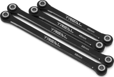 Treal Hobby Aluminum Upper Suspension Links for Traxxas TRX-4M (Black) (4)