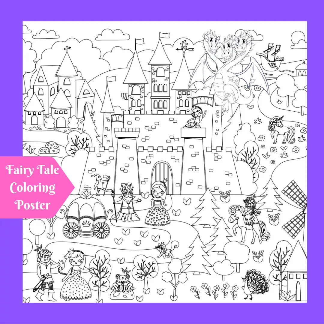 Fairytale Coloring Tablecloth | Kids Activity