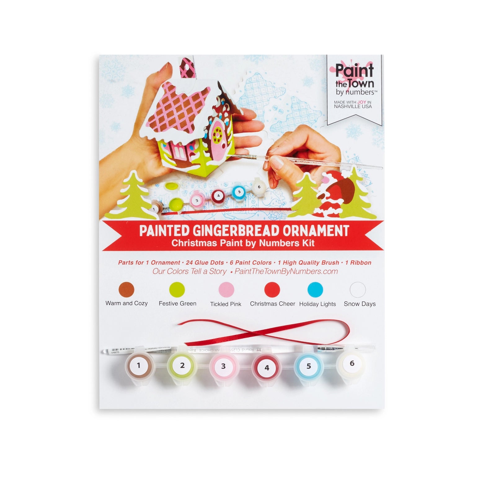 Gingerbread House Christmas Ornament Paint By Number Kit