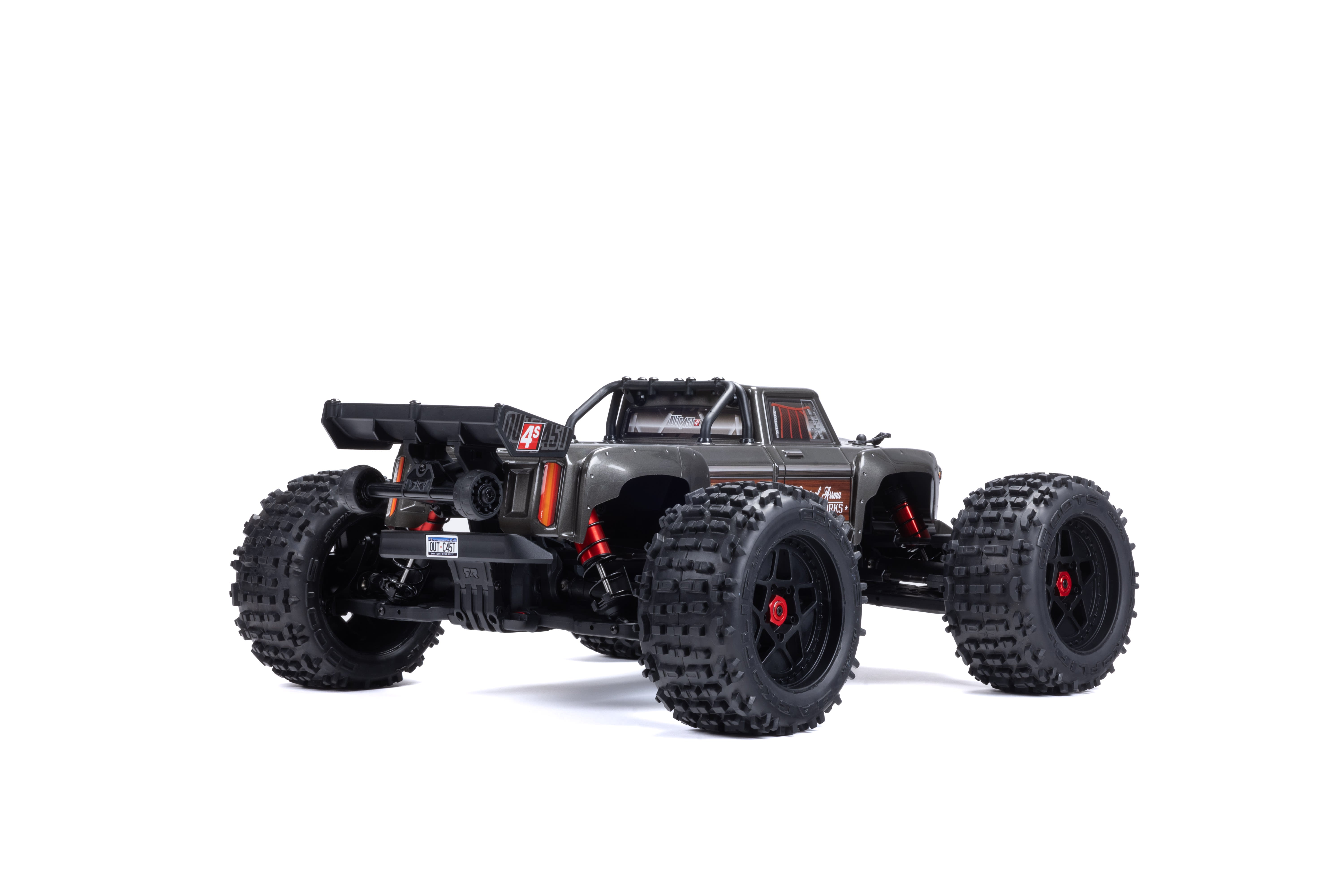 ARA4410V2T3 OUTCAST 4X4 4S BL 1/10TH 4WD STUNT TRK (GUNMETAL)