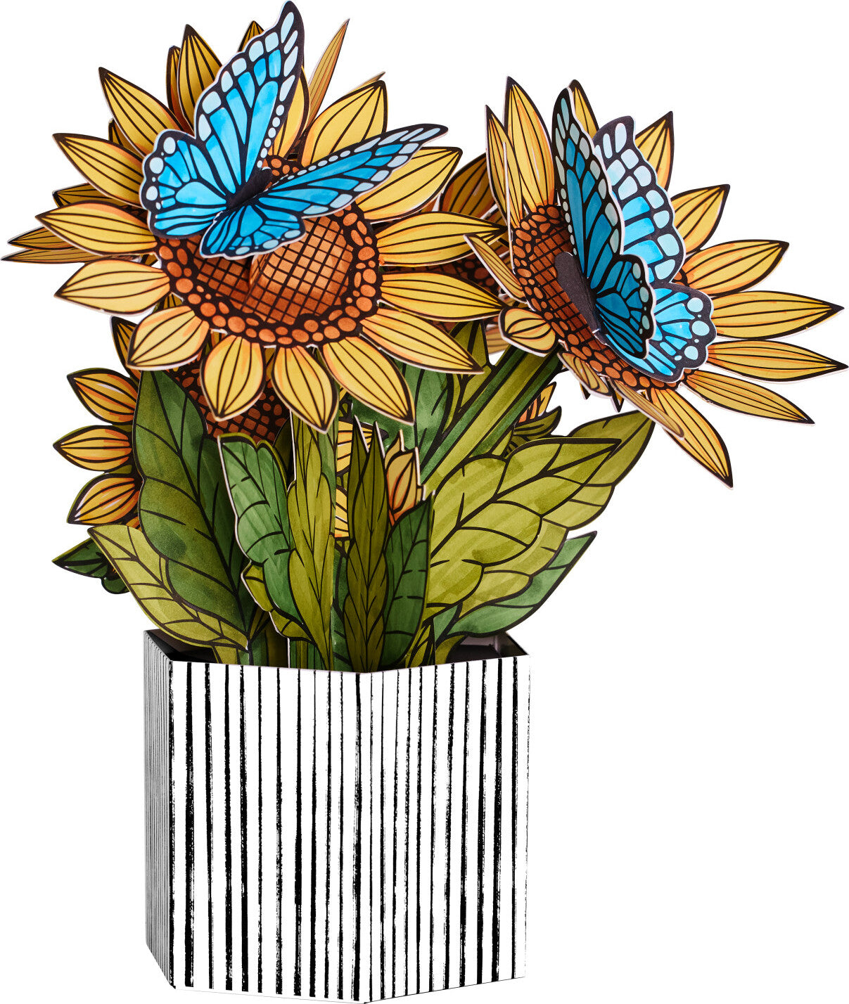 Pop Up Coloring - Sunflowers and Butterflies