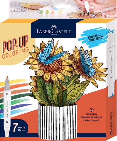 Pop Up Coloring - Sunflowers and Butterflies