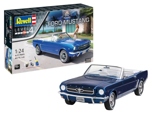 RVL-5647	1/24 Ford Mustang Car 60th Anniversary w/paint & glue