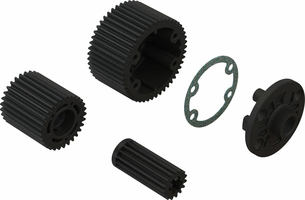 ARA311095 Diff Case and Idler Gear Set (47/15T, 0.8M) — Mid-South Hobbies