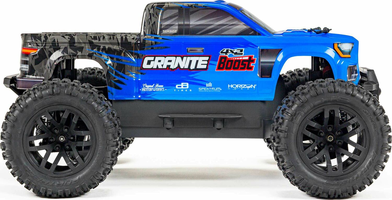 1/10 GRANITE 4X2 BOOST MEGA 550 Brushed Monster Truck RTR with Battery & Charger, Blue