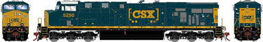 HO ES44DC Locomotive with DCC & Sound, CSX, Boxcar #5250