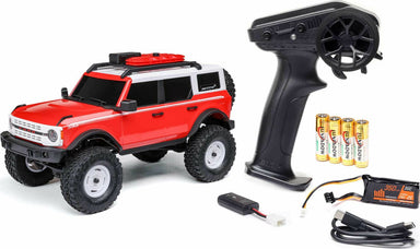 1/24 SCX24 Ford Bronco Heritage Edition 4X4 RTR Brushed Rock Crawler (Battery & Charger Included), Red