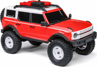 1/24 SCX24 Ford Bronco Heritage Edition 4X4 RTR Brushed Rock Crawler (Battery & Charger Included), Red